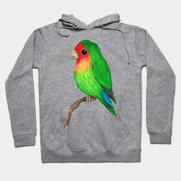 Very cute peach faced lovebird Hoodie by Bwiselizzy